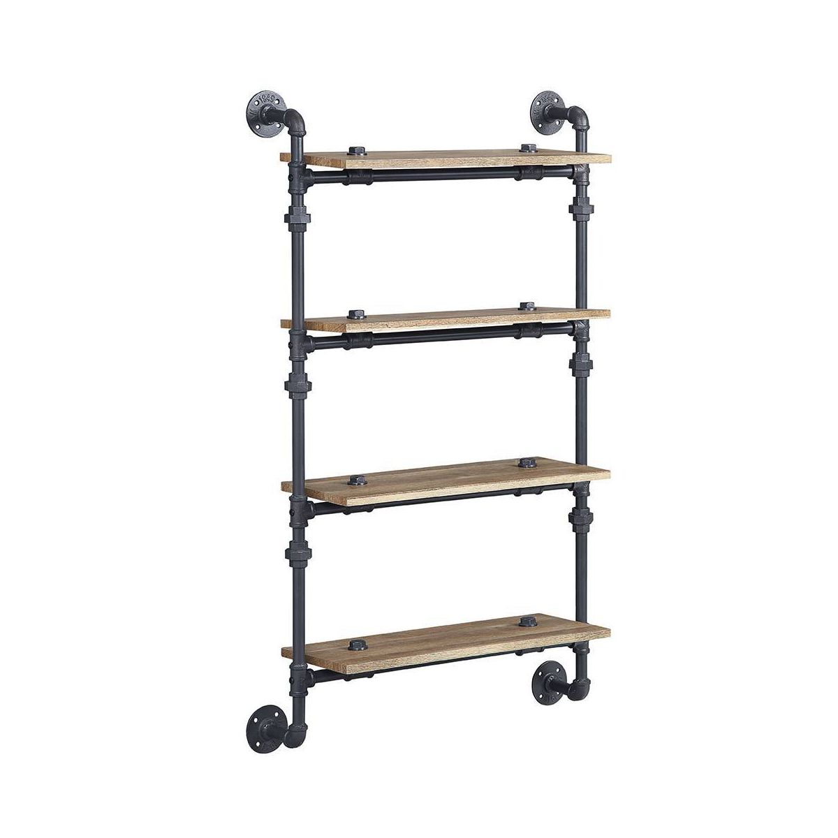 47" Brantley Decorative Bookshelf Oak and Sandy Black Finish - Acme Furniture