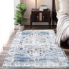Non-Slip Machine Washable 2x3 Vintage Print Area Rug, Distressed Low Pile Entryway Doormat for Kitchen Bathroom Bedroom, Taupe - 4 of 4