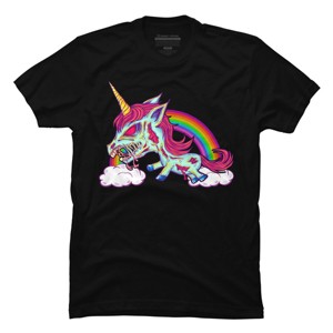 Men's Design By Humans Zombie Rainbow Unicorn By Dzuu T-Shirt - 1 of 4