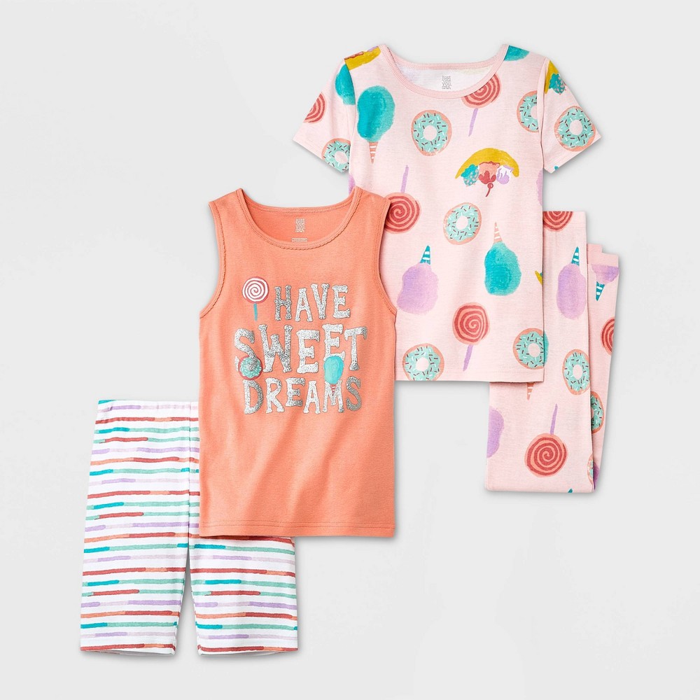 Carter's Just One You Girls' 4pc Sweet Dreams Pajama Set - Pink 6