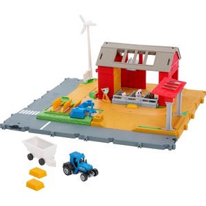 Matchbox Action Drivers Farm Adventure Playset with Tractor, Trailer, Animals, Hay Bales & Real Farm Sounds – Interactive Farm Toy for Kids - 1 of 4