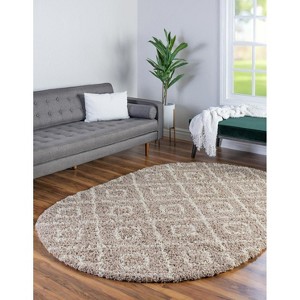 Unique Loom Trellis Shag Ruth Trellis Indoor Woven Area Rug - 1 of 4