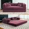 JOYRACER Convertible Sleeper Sofa Bed with 2 Pillows, Folding Mattress Couch, Removable Washable Floor Sofa for Small Spaces, Off White - 3 of 4