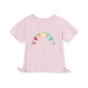 Lands' End Kids Short Sleeve Side Tie Graphic Tee - 1 of 2