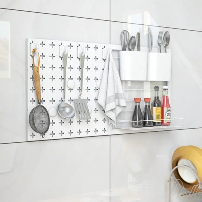 LunaLulinlk Pegboard Combination Kit Combination Wall Organizer with Magnets and Hooks