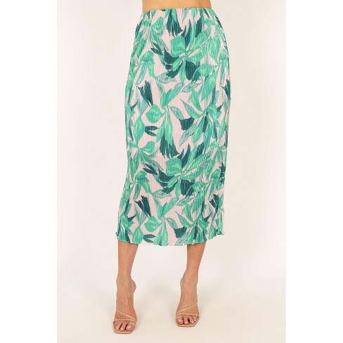 Petal And Pup Womens Minelli Pleat Midi Skirt - Green M : Target