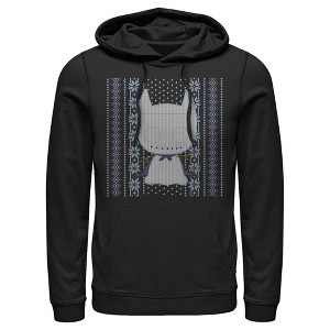 Men's Batman Ugly Christmas Chibi Snow Bat Pull Over Hoodie - 1 of 3