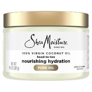SheaMoisture 100% Extra Virgin Coconut Oil - Body Oil, Skin Care & Hair Moisturizer - 10.1 fl oz - 1 of 4