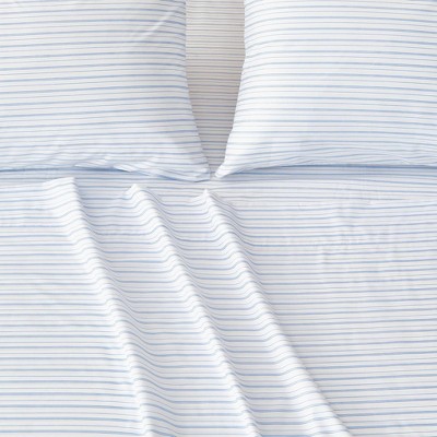 Pinstripe Microfiber Solid Sheet Set - Isla Jade