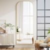 Likepay Arch-Shaped Freestanding Alloy Frame Full-Length Mirror - 56in Length × 21in Width (Black/Gold/Silver Options) - 2 of 2