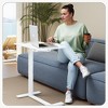 FONTOI Rolling Office Desk Standing Desk Overbed Table Laptop Desk with Adjustable Desktop Bedside Table, Space Saver, White, 27.56"* 15.75"*43.31" - 2 of 4