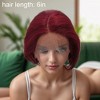 Unique Bargains Women's Straight Short Hair Wig 13x4x1in 150 Real Human Hair 6in 1 Pc - 4 of 4