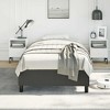 vidaXL Twin XL Bed Frame, Faux Leather Upholstered Platform Bed Frame, Black, No Mattress - 3 of 4