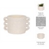 Pottery and Cement Planter with Unique Multi-Loop Handle Design, Stylish Contemporary Accent For Home Décor - 4 of 4