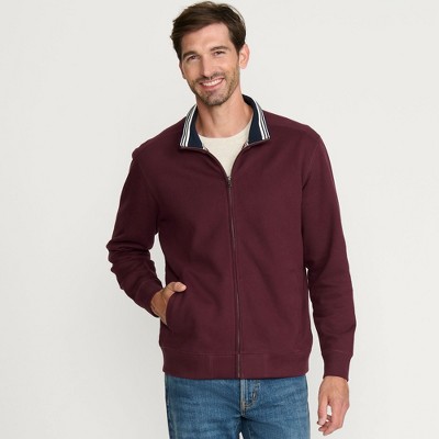 Lands' End Men's Long Sleeve Serious Sweats Mock Full Zip