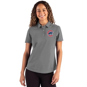 Chicago Cubs Cutter & Buck Advantage Refresh Epic Confidence Recycled Womens Tri-Blend Pique Polo - Elemental Grey - Large - 1 of 1