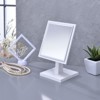 SEVOBAL Bathroom Vanity Mirrors 9.5" Stylish Pedestal Makeup Mirror Adjustable Tilted Viewing Angle for Compact Spaces, White, 7"*5.25"*9.25" - 2 of 4