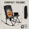 PORTAL Oversized Folding Rocking Camping Chair Portable Outdoor Rocker with High Back Hard Armrests Carry Bag, Supports 400 lbs, Mesh Back - 4 of 4
