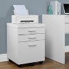 Monarch 3 Drawer Rolling Portable Filing Cabinet, White (2 Pack) - 3 of 4