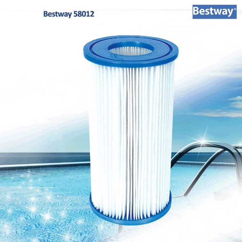 Bestway Pool Filter Pump Cartridge Type-III (6 Pack) + Pool Filter Pump System, 5 of 7