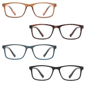 ICU Eyewear Classic Rectangular Reading Glasses - 4pk
