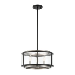 Eurofase Lighting Tambouro 3 - Light Pendant in  Matte Black/Satin Nickel - 1 of 3