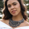 SOHI Women's Onyx Black Party Statement Necklace - 3 of 4