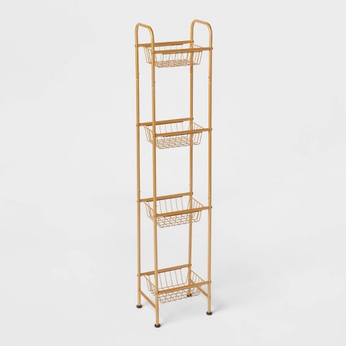 Tall Bath Storage Tower Metallic Gold - Room Essentials™ : Target