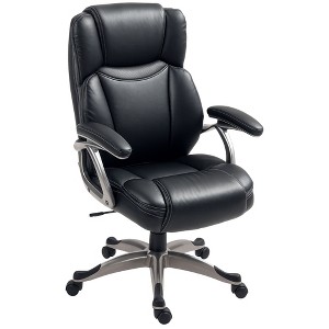 PU Leather High Back Office Chair, Swivel Desk Chair with Tilt Function and Adjustable Height - 1 of 4