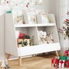 Arceso 2-Tier Kids Bookshelf and Toy Organizer,5 Cubbies, Modern Style, Wood, 32.4x12.5x27.3 inches, 32.5 pounds - 2 of 4
