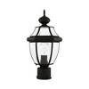 Livex Lighting Monterey 1 - Light Post Light in  Black - 3 of 4
