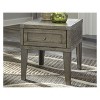 Signature Design by Ashley Chazney Rectangular End Table Rustic Brown: Farmhouse Style with Drawer Storage - 2 of 3