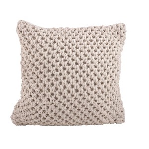 20"x20" Oversize Knitted Design Square Throw Pillow - Saro Lifestyle - 1 of 3