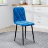 Sapphtopaz Modern Dining Chairs Set of 4 Upholstered Chair with Metal Legs Armless Backrest Chairs for Kitchen, Dining Room, Living Room - 4 of 4