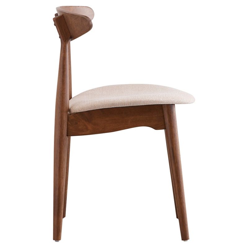 Set of 2 Cortland Danish Modern Walnut Dining Chair - Inspire Q, 5 of 10