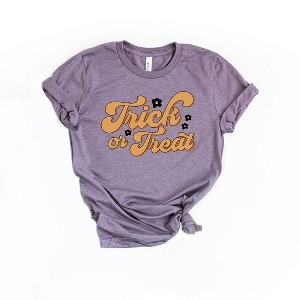 Simply Sage Market Women's Trick Or Treat Flowers Short Sleeve Graphic Tee - 1 of 2