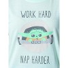 Star Wars Women's The Mandalorian The Child Work Hard Sleep Pajama Set Multicolored - image 3 of 4