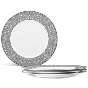 Noritake Infinity Graphite Set of 4 Dinner Plates - 1 of 4