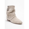 Noar - Beige Genuine Leather Ruched Zip Boot (Women) | Forever & Always Shoes - 3 of 4