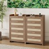 5 Drawer Dresser for Bedroom, Wooden Entryway Rattan Chest of Drawers Large Clothes Storage Cabinet Boho Night Stand - 4 of 4