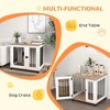 Okak Minimalism Dog Kennel with Lockable Door, Indoor Dog Cage with Tabletop for Storage, Dog Crate for Small and Medium Dogs, Brown - 3 of 4
