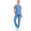 Hey Collection Women Scrubs Set 4-Way Stretch Mock Neck Top with Straight Leg Scrub Pants with Four Pockets - 4 of 4
