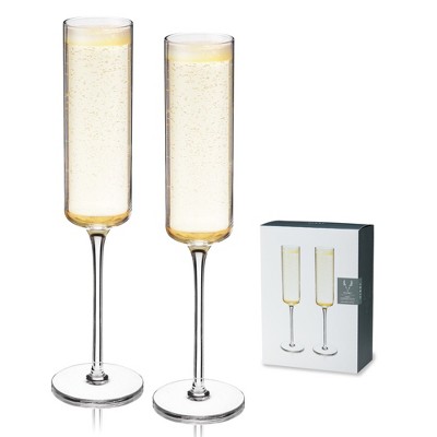 2 Crystal Champagne Flutes – Gold Medal Wine Club