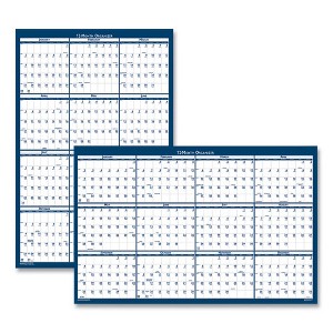 Recycled Yearly Reversible Wall Calendar Non-Laminated, 24 x 37, White/Blue Sheets, 12-Month (Jan to Dec): 2025 - 1 of 3