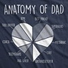 Mens Funny T Shirts Anatomy Of Dad Sarcastic Fathers Days Graphic Novelty Tee For Men - Crazy Dog Men's T Shirt - 2 of 4