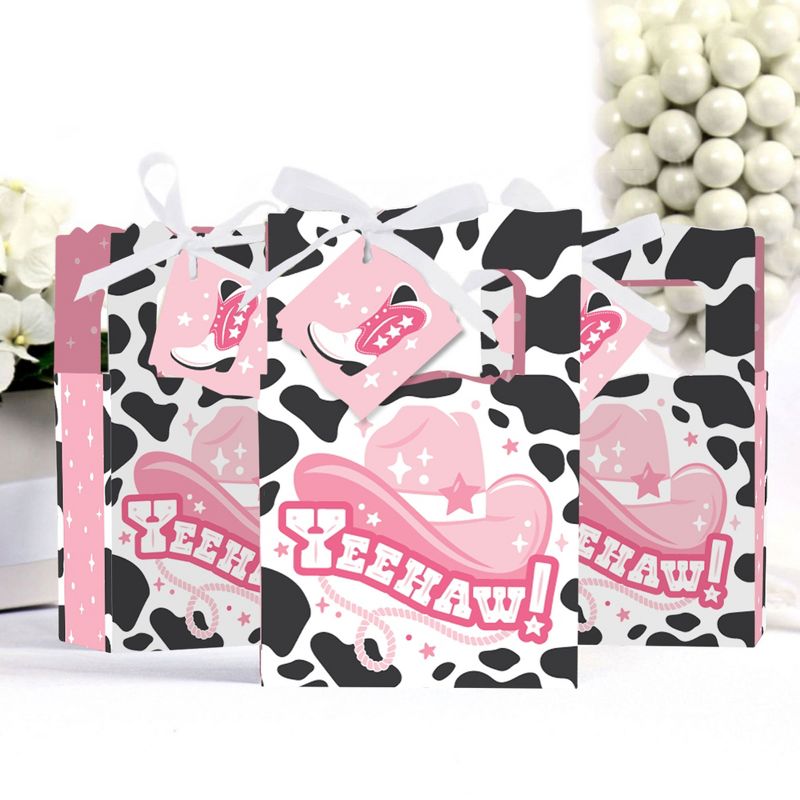 Big Dot of Happiness Rodeo Cowgirl - Pink Western Party Favor Boxes - Set of 12, 3 of 7