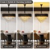 Whizmax Modern New Crystal Chandelier, Black and Gold Glass Lamp, Suitable for Bedroom, Living Room, Study Room - 2 of 4