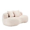 CAVINAS Corduroy Fabric Bean Bag Chair for Adults and Kids,Oversized Lazy Sofa Chair with Foam and High Back,Modern Lounge Chair for Living Room - 2 of 4