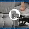RONSHIN Wide Comfort Recliner with Massage & Heat,Overstuffed Breathable Fabric Rocking Chair,Ergonomic Recliner with Remote Control & 2 Side Pockets - 3 of 4