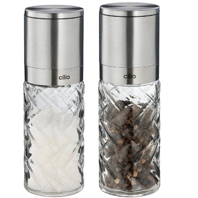 Cilio "Cristallo" Salt or Pepper Mill, s/s, 2"dia. X 6.7" - 2 units